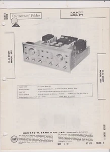 SAMS 1961 SCOTT VERSTÄRKER SCHEMAT MIT CHARTS UND DIAGRAMMEN KOSTENLOSER VERSAND IN DEN USA - Bild 1 von 1