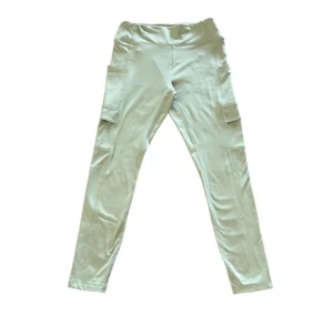 PINK Active by Victorias Secret Leggings Side Pockets Celery Green Size Medium - Picture 1 of 4