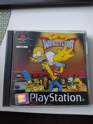 The Simpsons Wrestling Game - PlayStation 1 PS1 With Manual, Broken Case - Image 1 of 2