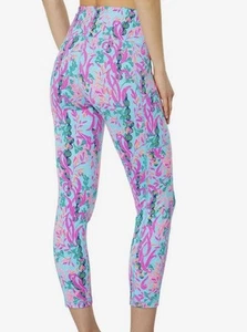 LILLY PULITZER Weekender High Rise Leggings, Seaweed Samba, Size Small - Picture 1 of 8