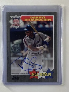 2022 Topps 1987 Topps All-Star oro en tarjeta automática Darryl Strawberry NY Mets/50 - Imagen 1 de 2