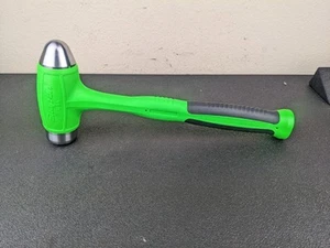 #bk706 Snap-On Tools 32oz Ball Peen Soft Grip Dead Blow Hammer Green HBBD32 900g - Picture 1 of 14