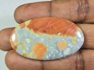 AA++ 72Cts. Piedra preciosa suelta cabujón ovalado jaspe Maligano natural 29X49X06MM O209 - Imagen 1 de 9