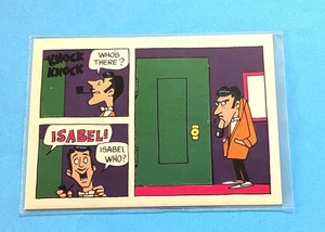 1968 Scanlens Rowan & Martins Laugh In KNOCK KNOCK Card 34 "ISABEL" NM - Picture 1 of 2