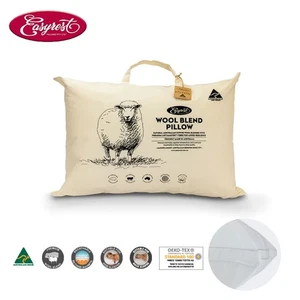 Wool Blend Standard Pillow in Fabric Bag 47 x 72 + 20 cm by Easyrest - Imagen 1 de 2