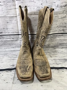 Circle G Teens Brown/Bone Embroidery Square Toe Boots Size 3Y - Picture 1 of 11