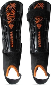 Vizari Sports Medium Black Neon Orange Shin Guards Youth Adult Soccer Protection - Picture 1 of 7