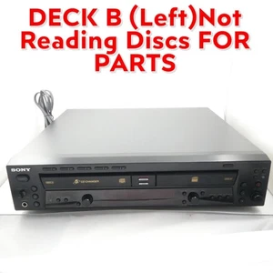 Sony RCD-W500C 5-Disc CD Changer Dual Deck DECK B Not Reading Discs FOR PARTS - Picture 1 of 11