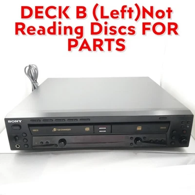 Sony RCD-W500C 5-Disc CD Changer Dual Deck DECK B Not Reading Discs FOR PARTS - Image 1 of 4