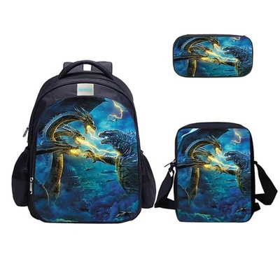 Monster Dragon Mochila Juego de Lonchera para Niños Bolso Escolar Estuche para Lápices 13 Foto 1 de 4