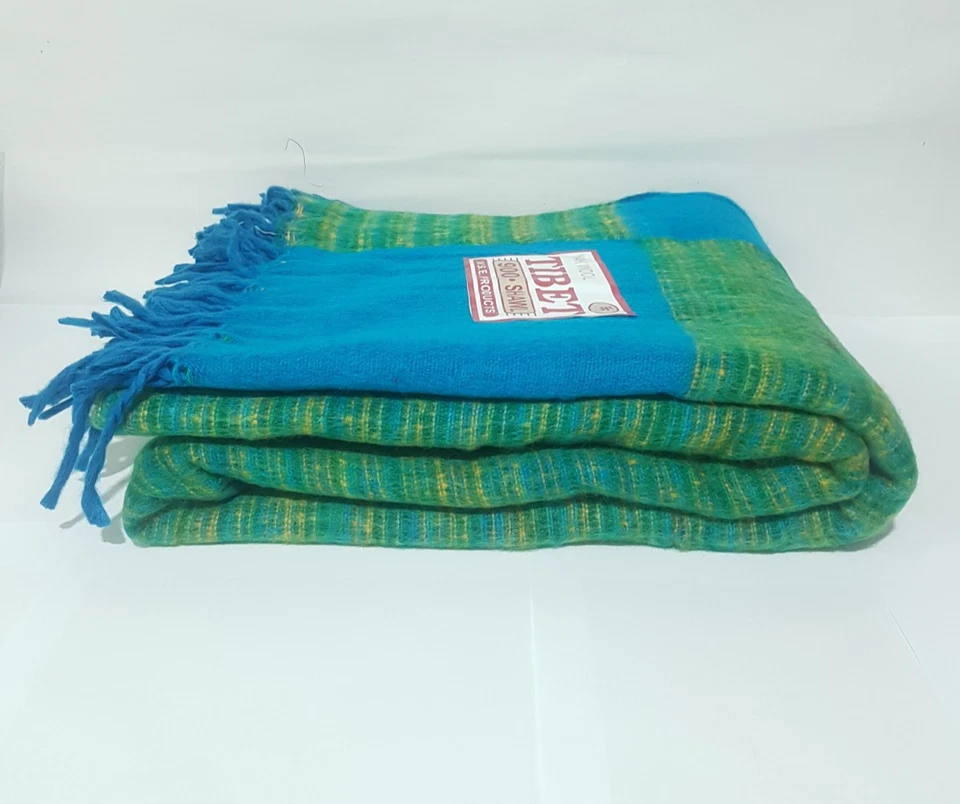Traditional Tibetan Handloomed Yak Wool Blankets, Oversized, Couch Sofa Throws - Image 1 of 1