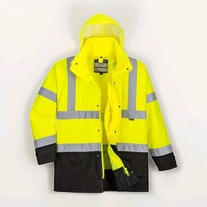 Portwest Hi Vis Men's Size Large UK 5 in 1 Executive Jacket - Yellow/Navy - S768 - Picture 1 of 5