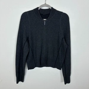 Maglione Lululemon All Around Full Zip 4 Nero Misto Lana Merino Maglia Morbida Minima - Foto 1 di 8