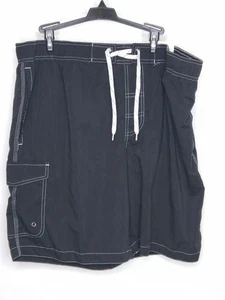 NWT St Johns Bay Swimming Trunks Color Black Cargo Pocket Style Drawstring Waist - Picture 1 of 2
