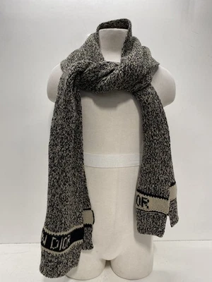 Christian Dior серый шерсти вязаный шарф шляпа комплект - Изображение 1 из 4