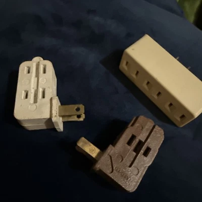 Three Vintage Plug Wall Adapters. 15A - 125V. Two Prongs. - Image 1 of 4
