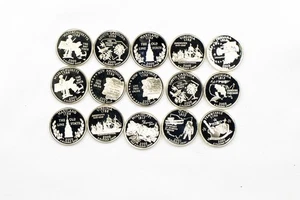 US Silver State Quarter 15 Partial Coin Roll $3.75 Proof 90% Silver 2000-2002 - Picture 1 of 3