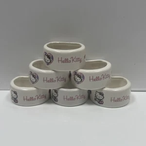 6x SANRIO Hello Kitty Ceramic Porcelain Napkin Rings Bundle - Picture 1 of 11