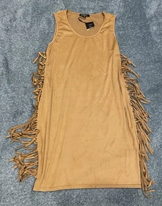 Christino Serono Faux Suede Fringe Hem Western Party Dancing Cowgirl Dress Xl - Picture 1 of 5