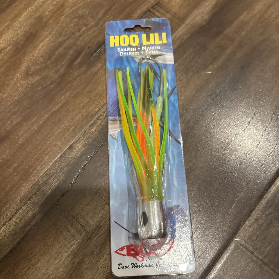 Boone Hoo Lili Rigged 7" Trolling Lure 61121 Chartreuse/Rainbow Multi - Изображение 1 из 1