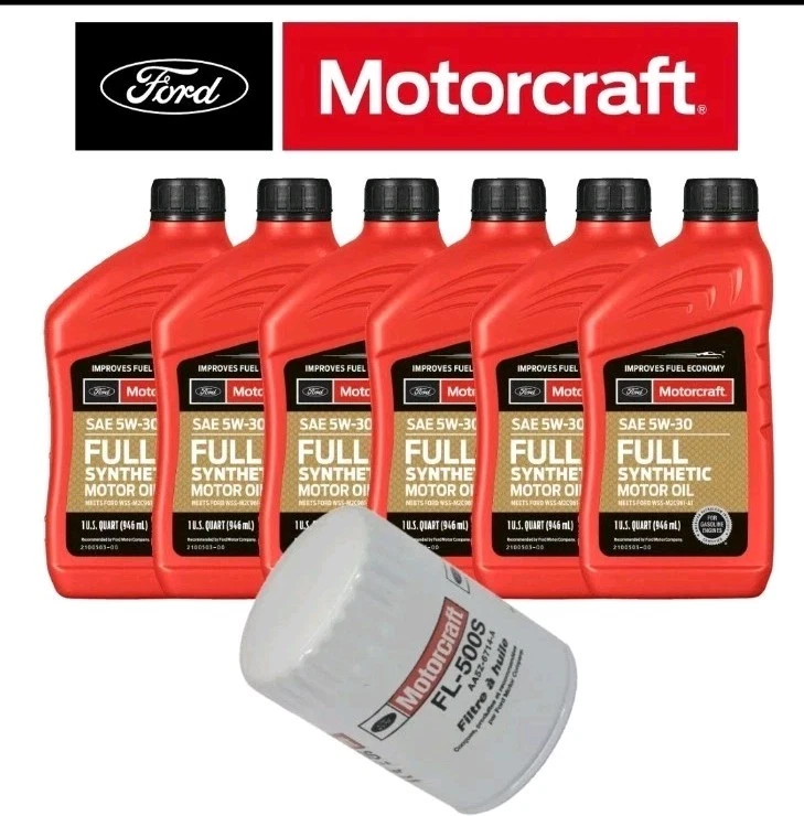 Kit de cambio de aceite sintético Motorcraft para 11+ Ford Expedition/F-150 3,5 L EcoBoost Foto 1 de 1