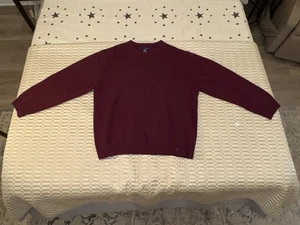 Basic Editions 100% Cashmere Crewneck Sweater – Men’s XL – Burgundy - Picture 1 of 3