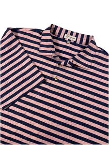 Peter Millar Summer Comfort Navy Pink Striped Golf Polo Athletic Size XXL - Picture 1 of 10