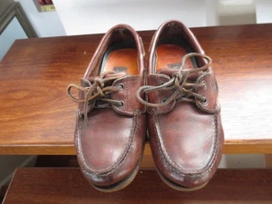 TIMBERLAND LEATHER BOAT SHOE MADE IN USA S1ZE 6W - GUC - Picture 1 of 9