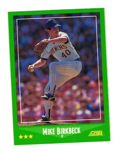 1988 Score #369 Mike Birkbeck Milwaukee Brewers - Picture 1 of 2