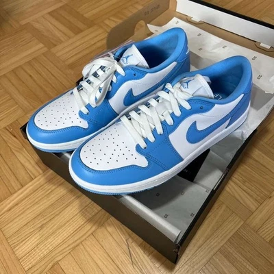 NEU Nike Air Jordan 1 Low G Schuhe Gr. 43 US 9,5 White / University Blue Golf - Image 1 of 4