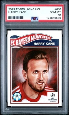 HARRY KANE  * PSA 10 *  2023 TOPPS LIVING SOCCER UCL ENGLAND BAYERN MUNICH #610 - Image 1 of 2
