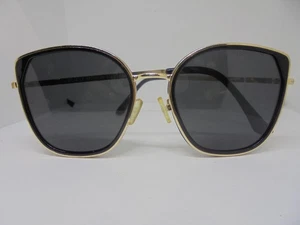 Olieye Butterfly Designed in Italy Cat Eye Shaped Gold and Black Sun Glasses - Picture 1 of 7