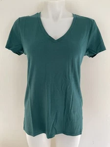 GAP Favorite V Neck Tee Short Sleeve T Shirt Women's Top V Teal Green NWT - Picture 1 of 6