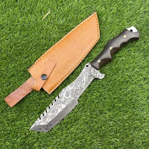 Premium Handmade Damascus Steel Knife – Outdoor Tracker Knife W/Sheath SN-4553 - Picture 1 of 6