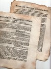 1822 Mitausches Intelligenzblatt Latvia Mitau Kurland Russia Newspaper in German