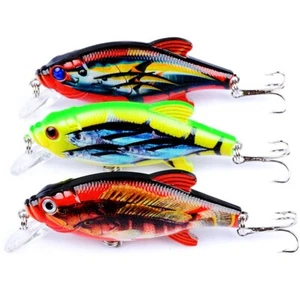 3PCS Fishing Lures Sinking Crankbait 8cm Wobblers Bass Fishing Minnow Saltwater - Picture 1 of 8