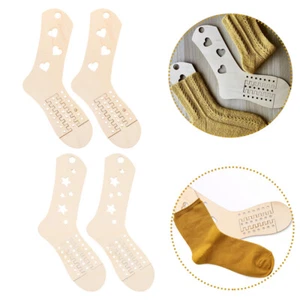 4 Pcs Sockenstrickwerkzeuge DIY Gewebte Sockenmodelle Sockenspanner Aus Holz - Bild 1 von 12