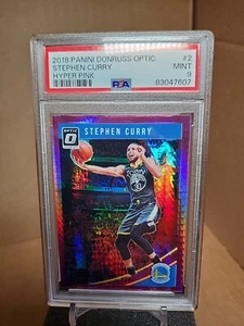 2018 Donruss Optic #2 Stephen Curry Pink Hyper Prizm PSA 9 🔥 - Picture 1 of 2