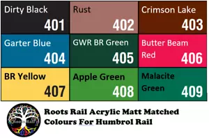 15ml Acrylic Model Paint Hornby Humbrol Rail Colours Matched : Roots Model Paint - Picture 1 of 4