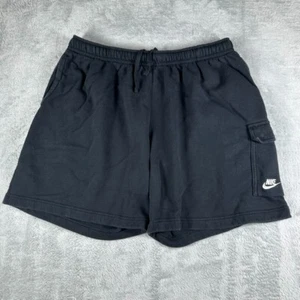 Nike Shorts Mens XXL Club Fleece Cargo Sweat Loose Baggy Performance Black 2XL - Picture 1 of 15