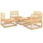 5-piece Outdoor Sofa Set Garden Patio Lounge Chairs Furniture Solid Pine Wood
