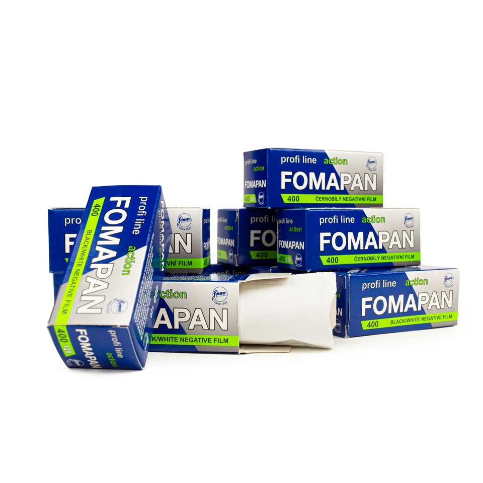10x Fomapan 400 Acción Rollfilm 120 S/W B/N Blanco Y Negro - Imagen 1 de 1