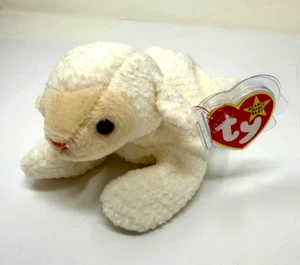Ty Beanie Babies "Fleece" the Lamb (1996) with Tag Errors - NEW - Picture 1 of 9