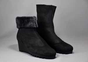 Arche Larshy Lammfell Winter Damen Nubuk Leder Schwarz Stiefel US 7 UK 5 EU 38 - Bild 1 von 8