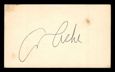 ARTHUR ASHE SIGNED INDEX CARD - PROFESSIONAL HOF TENNIS PLAYER - JSA COA - Image 1 of 3