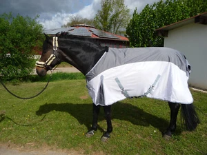 REGEN-FLIEGENDECKE Combi Weiß-Grau NEU 165 cm - Bild 1 von 1