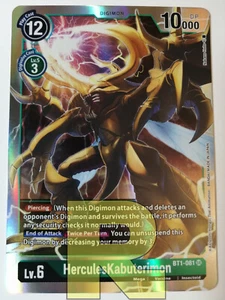 Herculeskabuterimon BT1-081 Sr Super Rara Foil Digimon Ver.1.0 Inglés - Picture 1 of 1
