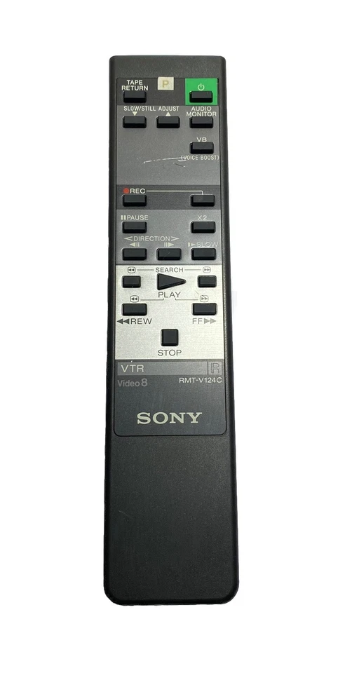 Originale Sony RMT-V124C Video 8 Fernbedienung f. VCR gereinigt 2 Jahre Garantie - Bild 1 von 1
