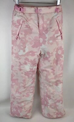 Girls Athletech Snow Pants Pink Camo Girls Size 10/12 Adjustable Waist Cuffed  - Image 1 of 4