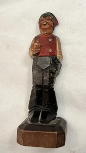 Holz geschnitzt Anri Vintage Italien Mann Figur - Bild 1 von 7